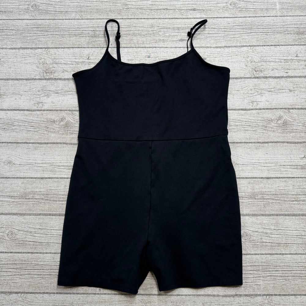 Abercrombie & Fitch Romper Women's XL Black Spaghetti Strap Athletic Bodysuit